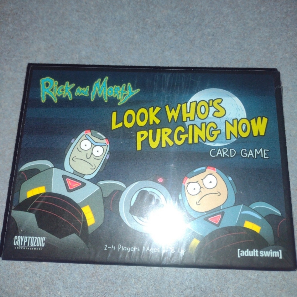 Rick and Morty look who's purging now card game